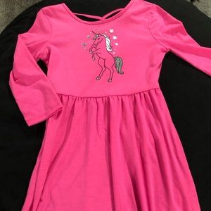 Justice Pink Unicorn Dress size 12